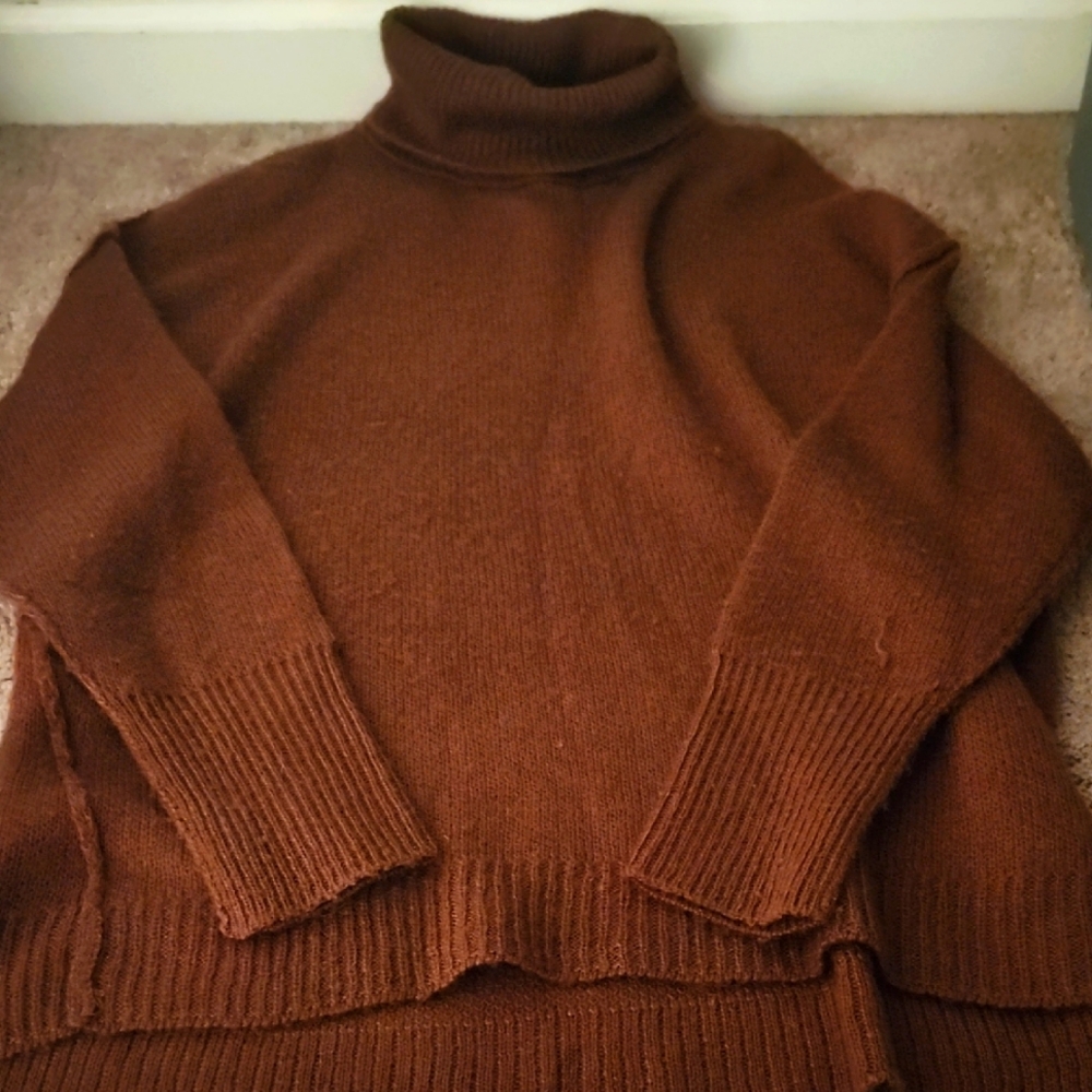 Cozy Brown Turtleneck Sweater